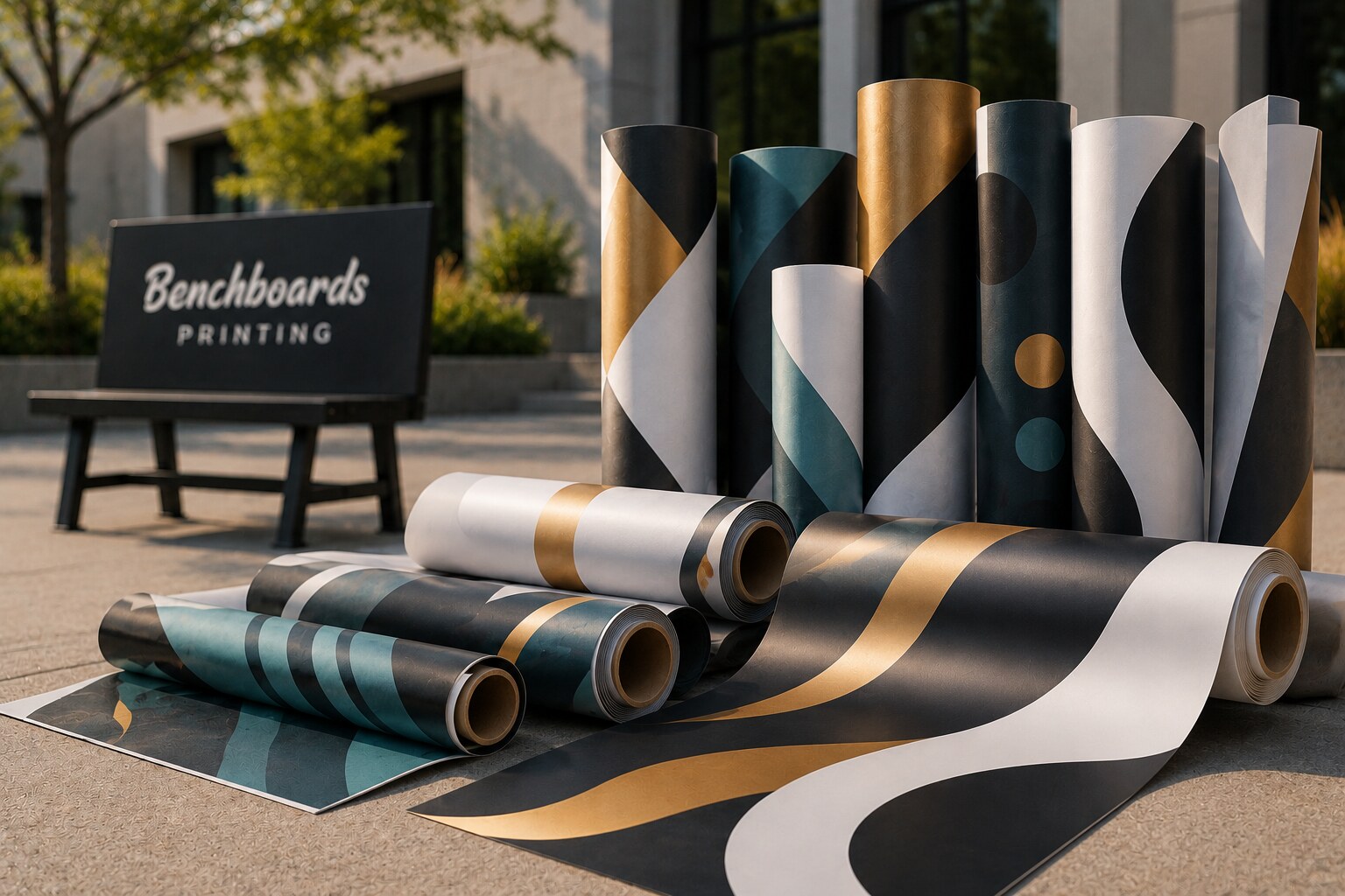 Wide-format printed vinyl rolls
